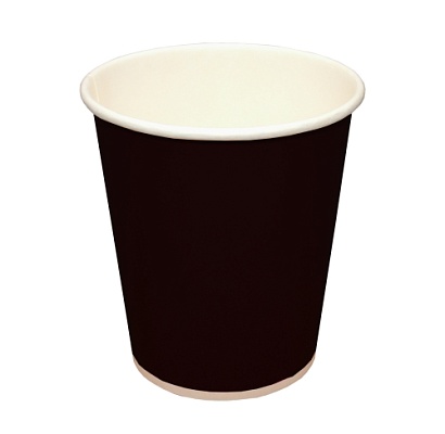 Стакан бумажный 1сл. SP9, 200/260мл цвет Черный Для горячих напитков СкандиПакк (х50/1000)